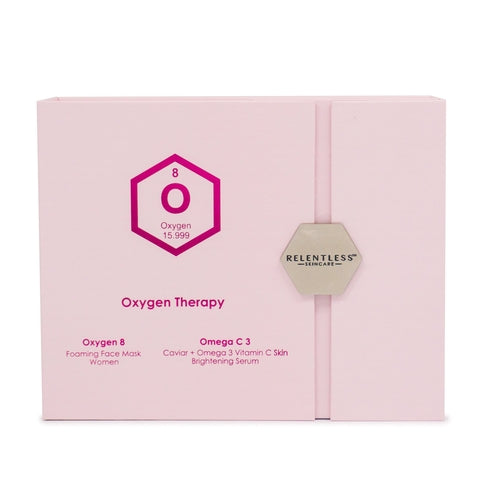 Women's Skincare Set - Oxygen 8 Foaming Mask + Omega C Brightening